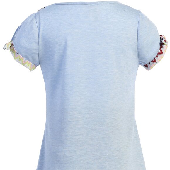 Little Girl 3 Pieces Top T-Shirt Tunic Legging Pant Clothing Set Summer School - Picture 4 of 6